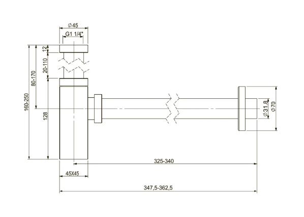 Сифон Wellsee Drainage System для раковины белый